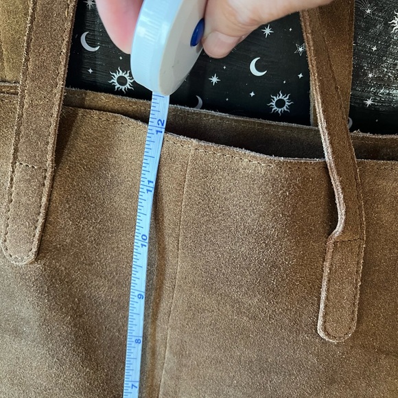 Jane Marie suede leopard print tote with inside pockets - Picture 5 of 6